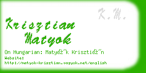 krisztian matyok business card